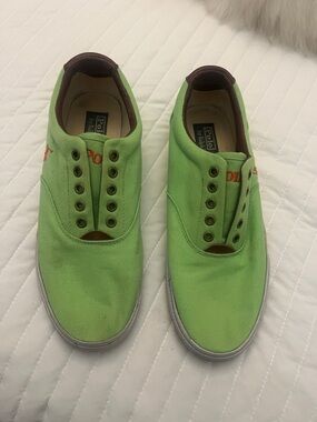 Polo by Ralph Lauren Men’s Lime Green Canvas Slip-On Sneakers